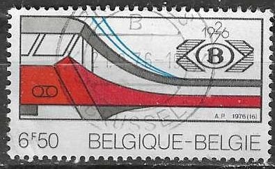 Belgique 1976 - Yvert 1819 /OBP 1825 - Chemins de fer (ST), Timbres & Monnaies, Envoi, Affranchi, Oblitéré, Trains