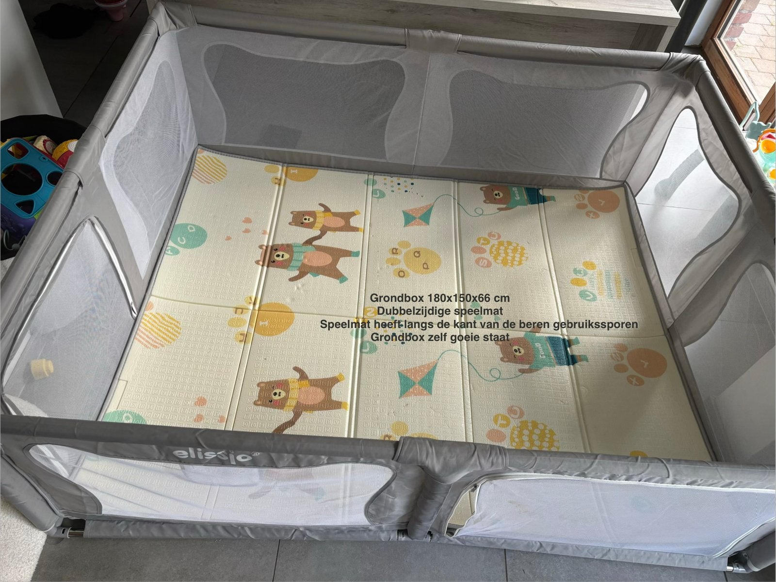 Grondpark/grondbox, Kinderen en Baby's, Babyparken, Ophalen, Gebruikt, Rechthoekig