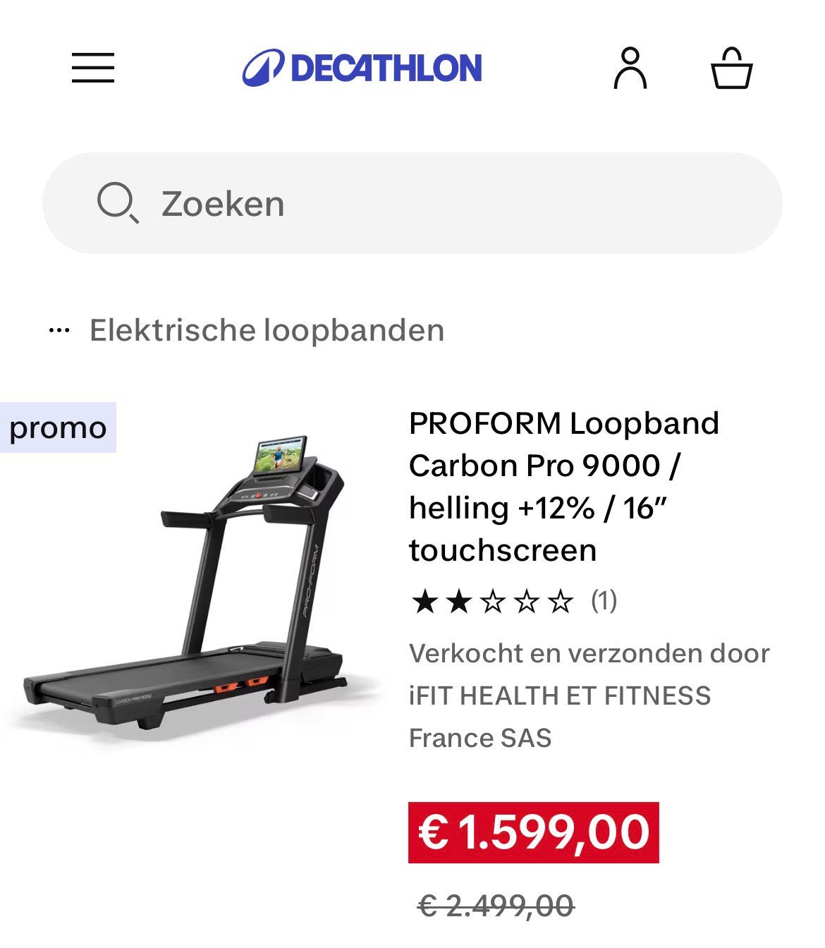 Tapis de course professionnel PROFORM, Enlèvement ou Envoi, Comme neuf