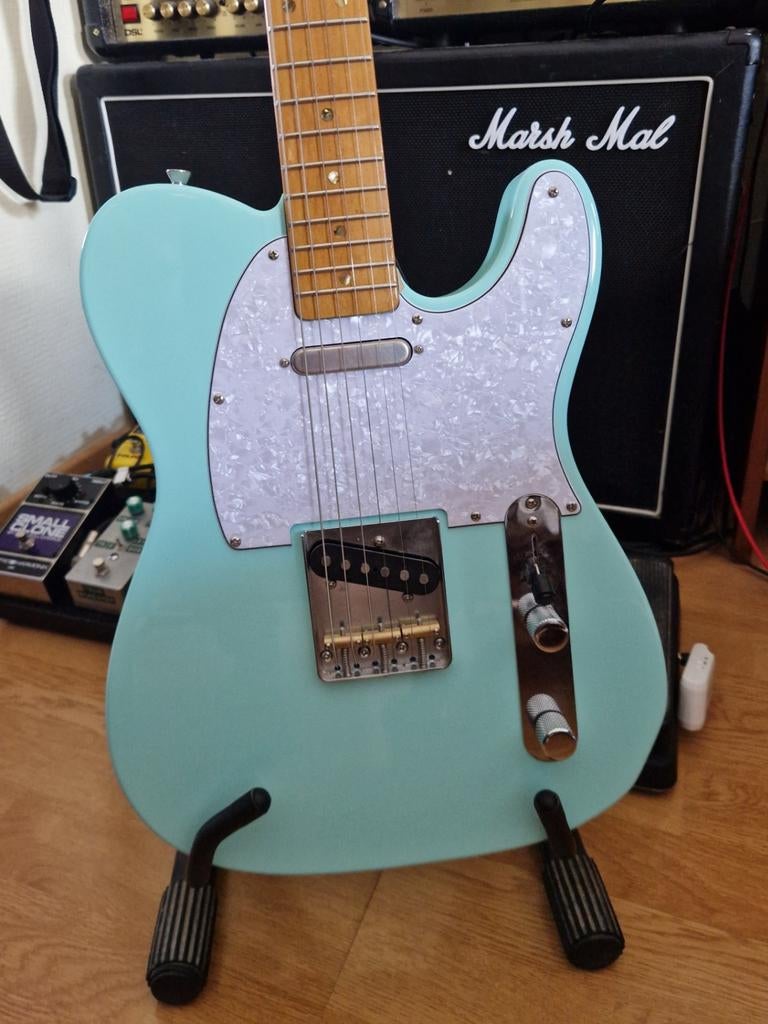 Telecaster "partcaster" seafoam green, Muziek en Instrumenten, Snaarinstrumenten | Gitaren | Elektrisch, Ophalen