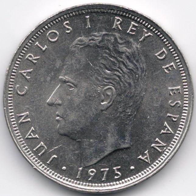 Spanje : 25 Pesetas 1975 (78) KM#808 Ref 3982, Postzegels en Munten, Ophalen of Verzenden, Overige landen, Losse munt