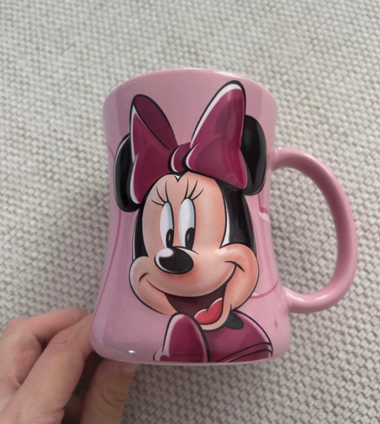 Tasse Disney rose Minnie Mouse, Collections, Enlèvement ou Envoi, Mickey Mouse, Comme neuf, Autres types