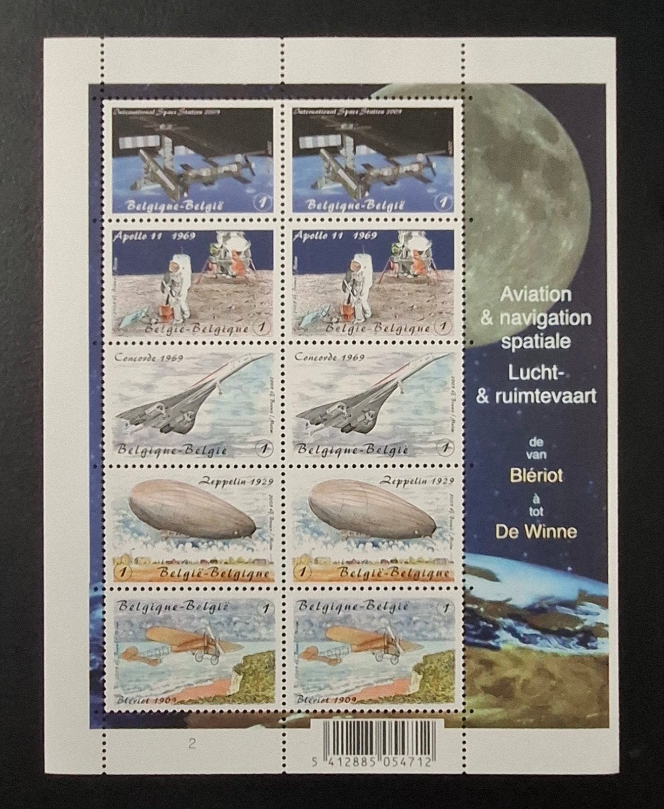 België: OBP F3916/20 ** Lucht- en ruimtevaart 2009., Postzegels en Munten, Postzegels | Europa | België, Ruimtevaart, Frankeerzegel