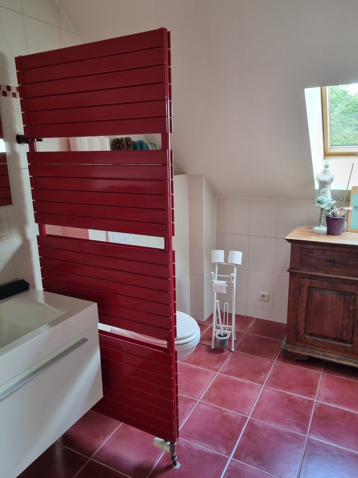 design radiator Vasco Aster HF2 rood, Enlèvement, Utilisé, 80 cm ou plus, Radiateur