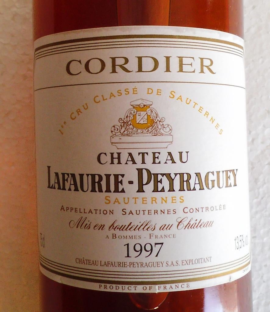 CHATEAU LAFAURIE-PEYRAGUEY 1997 - Sauternes 1e Cru Classé, Verzamelen, Frankrijk, Nieuw, Ophalen of Verzenden, Witte wijn