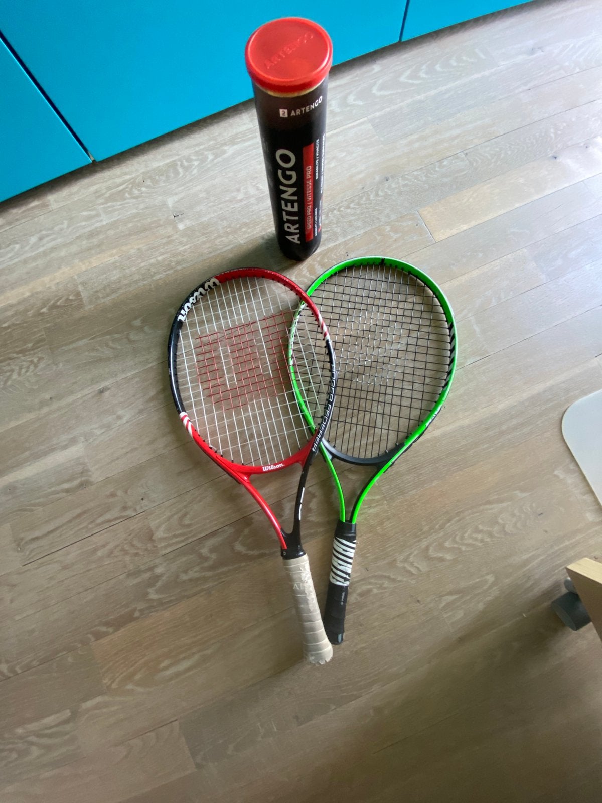 2 tennisraketten met 4, Ophalen, Gebruikt, Racket, Wilson