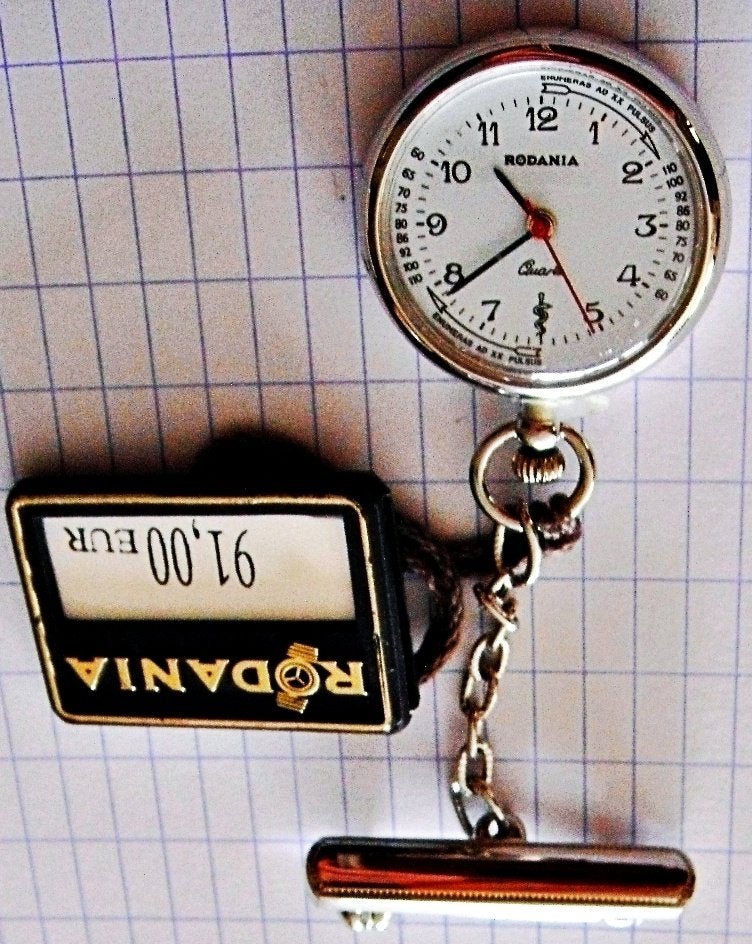 Montre  de poche RODANIA quartz, infirmièr(e), métal chromé, Enlèvement ou Envoi, Neuf