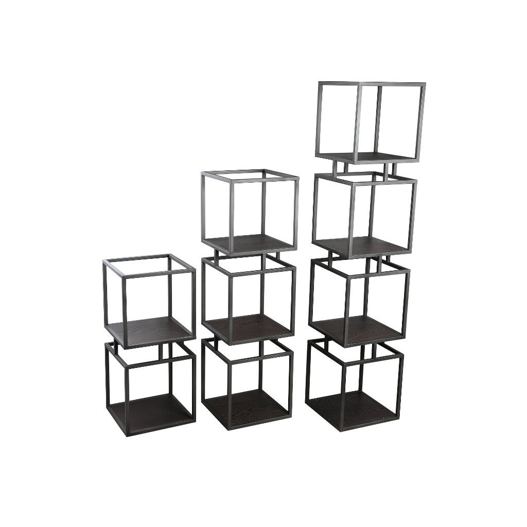 NIEUWE Zwart metalen open kasten PTMD kubussen * 30% KORTING, Huis en Inrichting, Woonaccessoires | Overige, Zwart, Nieuw, Ophalen of Verzenden