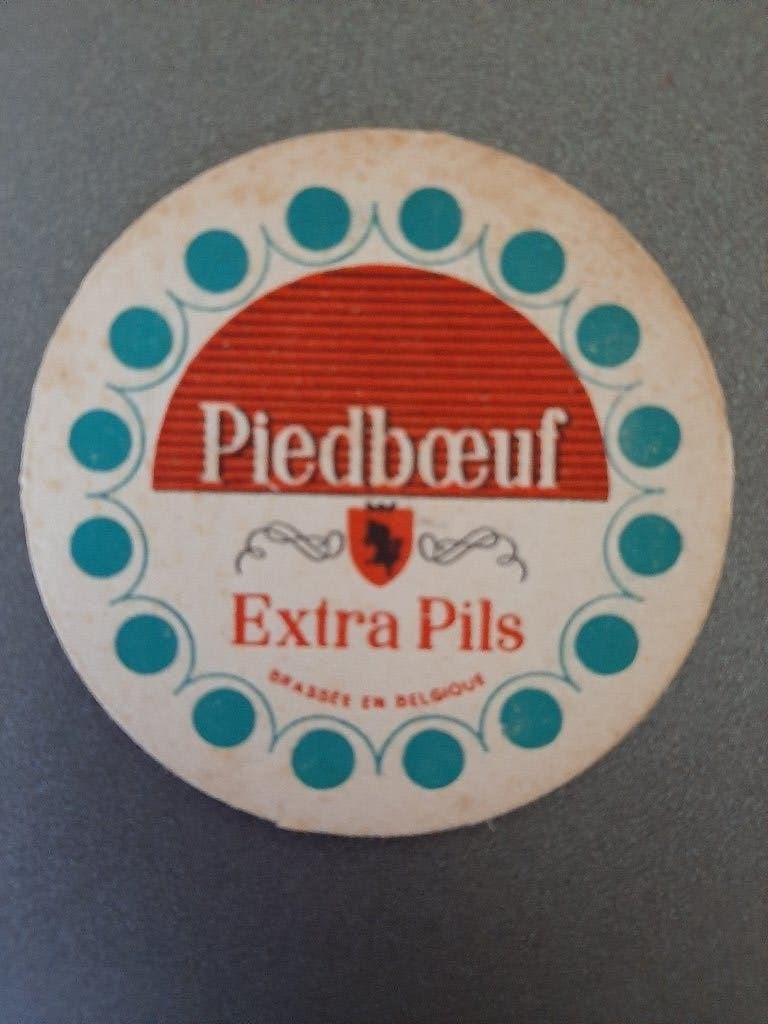 Bierviltje Piedboeuf 6 : R/V : Brassèe en Belgique, Verzamelen, Ophalen of Verzenden, Gebruikt, Viltje(s), Jupiler