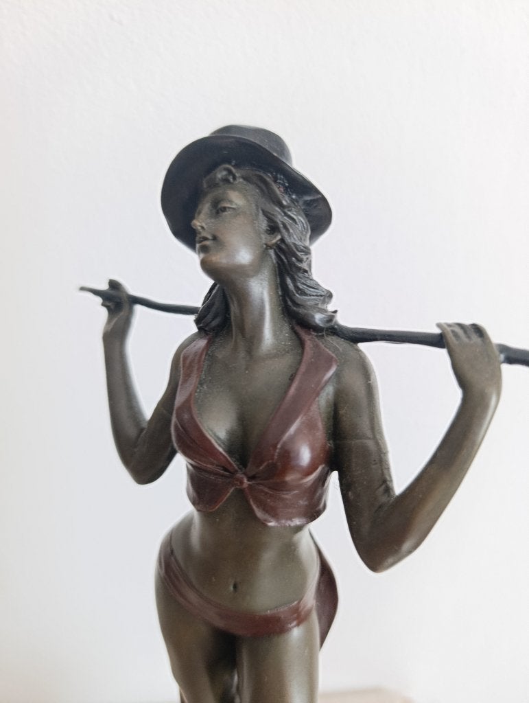 statue en bronze art deco, Enlèvement ou Envoi
