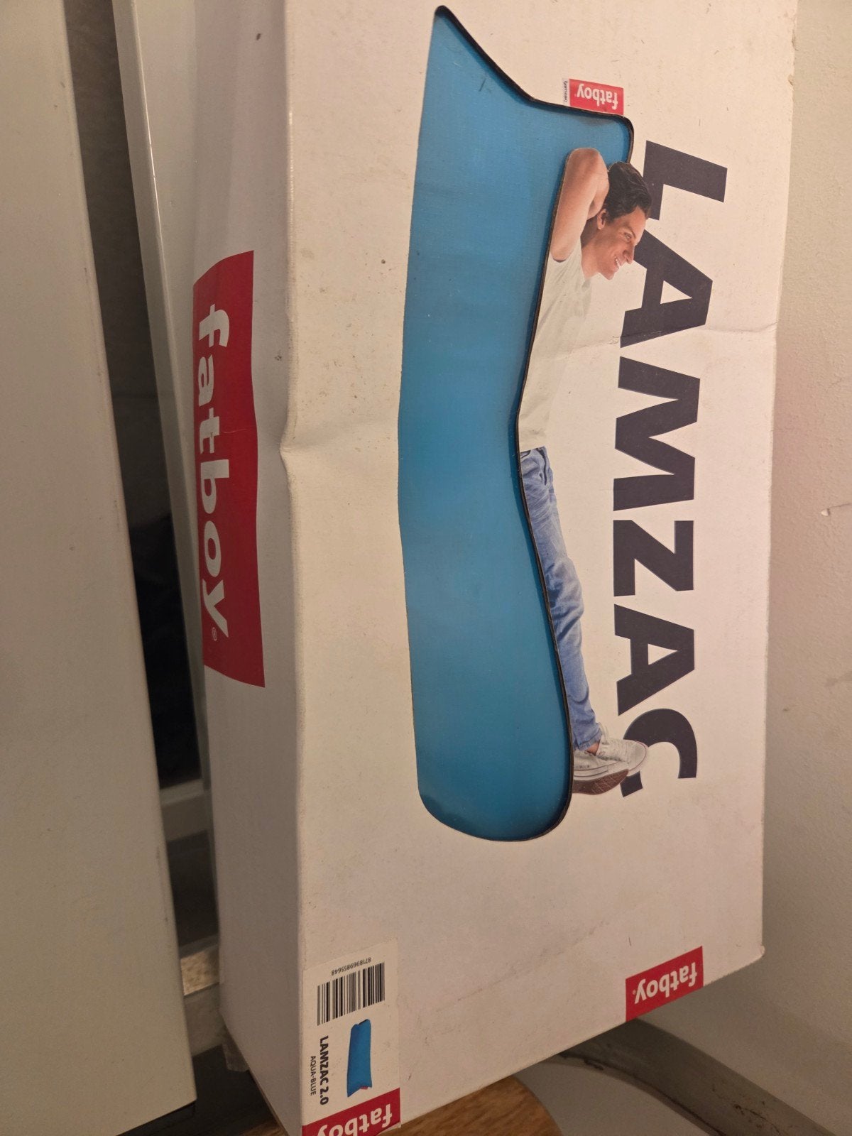 Fatboy Lamzac 2.0 luchtzak aqua blue., Caravanes & Camping, Matelas pneumatiques, Enlèvement
