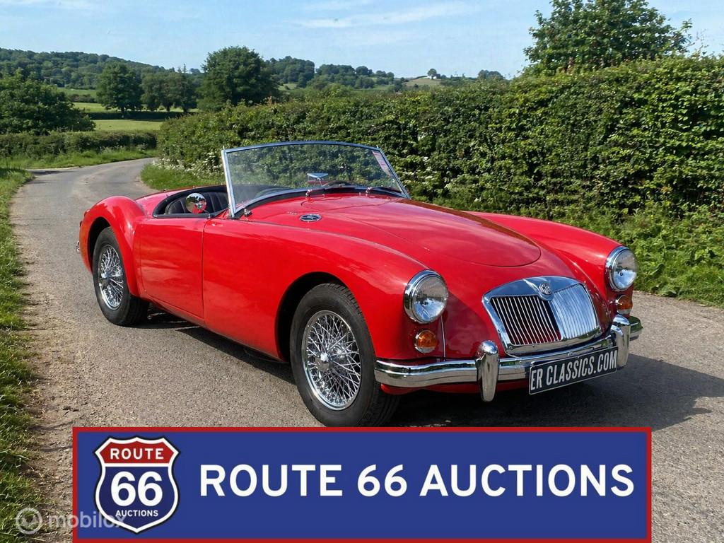 MG MGA 1600 Cabriolet | 1960 | Route 66 Auctions, Zwart, Bedrijf, Handgeschakeld, Overige carrosserie
