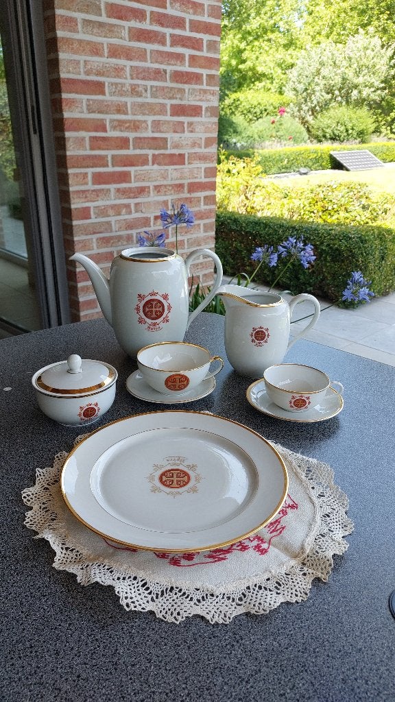 Antiek porselein servies stad Ypres  ,1920 wederopbouw Ieper, Ophalen
