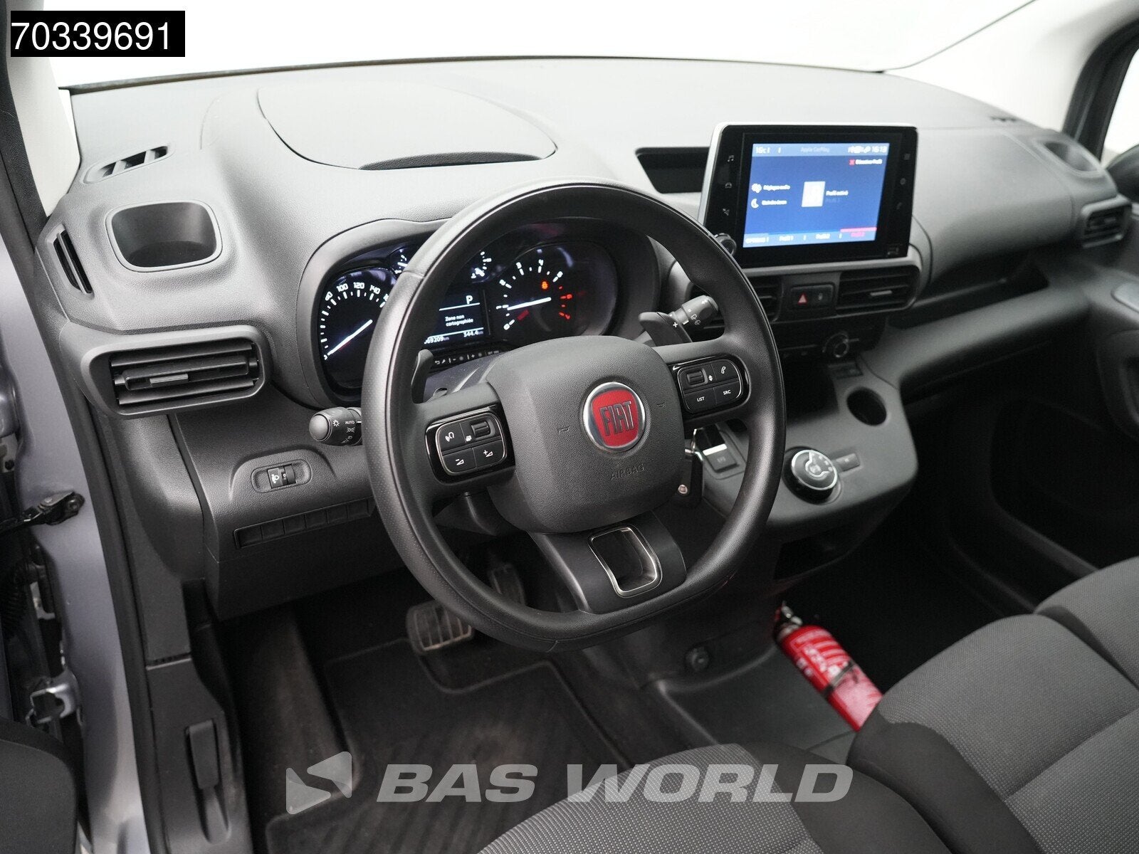 Fiat Doblo 130pk Automaat L2H1 Airco Navi Carplay Camera Cru, Auto's, Stof, Gebruikt, Euro 6, 130 pk