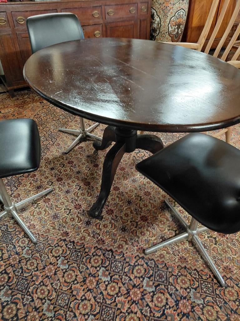 Rond of ovalen Engels opklapbare tafel (antiek), Huis en Inrichting, Tafels | Eettafels, Ophalen, Rond