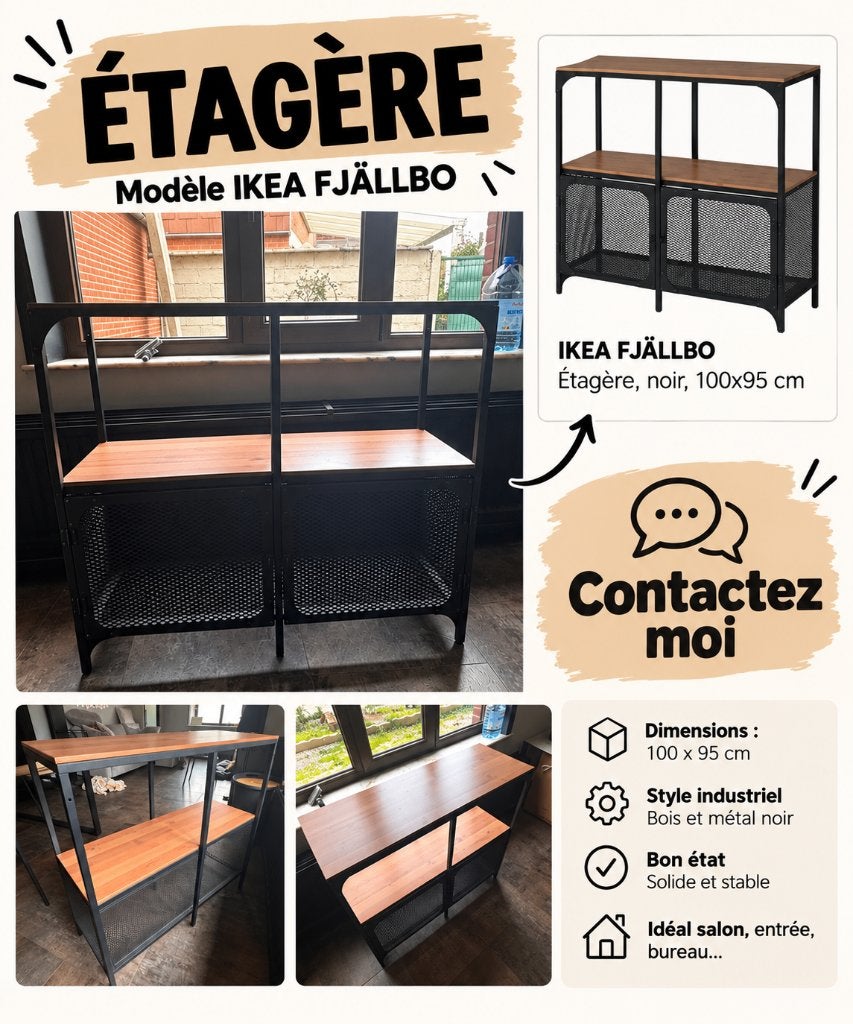Etagere ikea style industriel, Enlèvement, Comme neuf