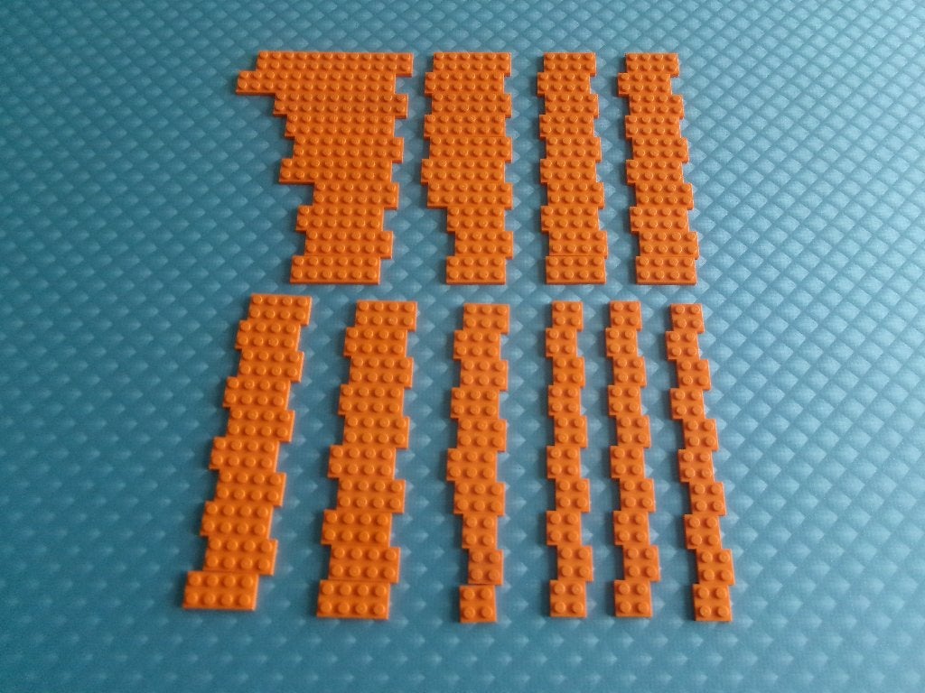 Z10 100 oranje Lego 2x platen, Kinderen en Baby's, Speelgoed | Duplo en Lego, Gebruikt, Lego, Ophalen of Verzenden, Losse stenen