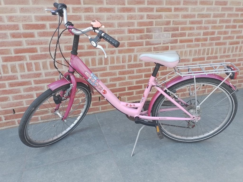 Meisjesfiets 24 inch, Fietsen en Brommers, Fietsen | Meisjes, Ophalen, Gebruikt, 24 inch, Handrem