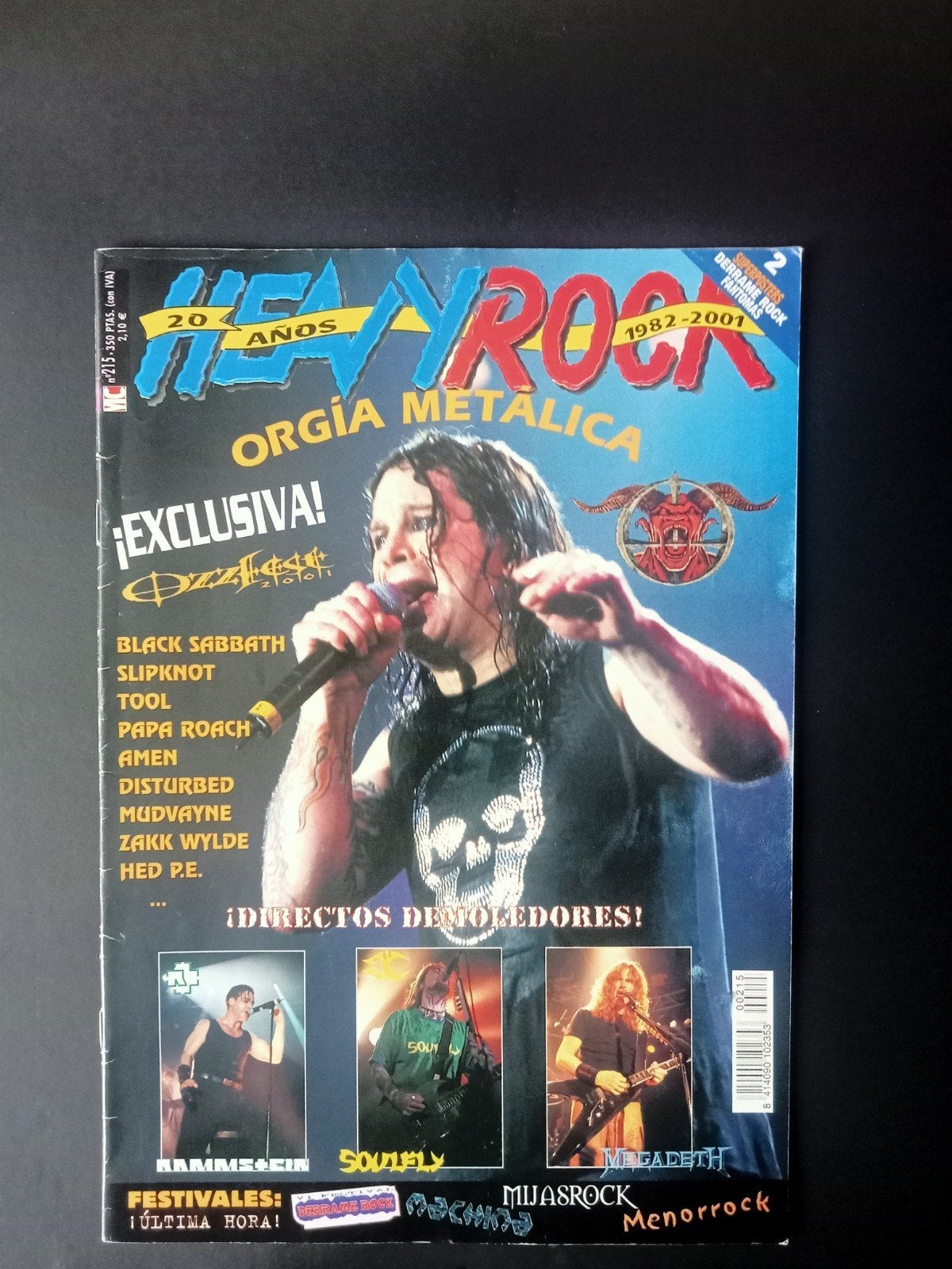 Ozzfest,Spain magazine 2001, CD & DVD, Vinyles | Hardrock & Metal, Enlèvement ou Envoi
