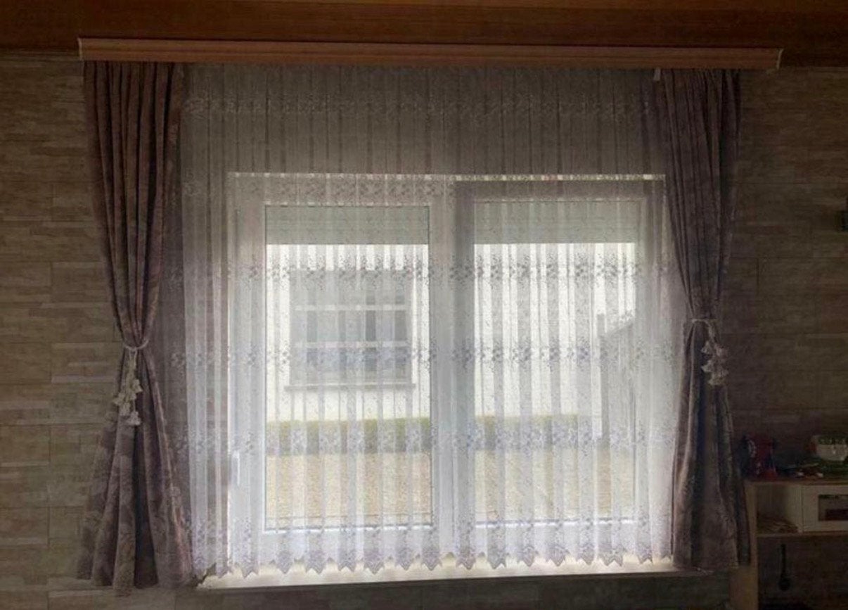 2x op maat gemaakte gordijnen en overgordijnen, Ophalen, 190 cm, Zo goed als nieuw, Gordijn