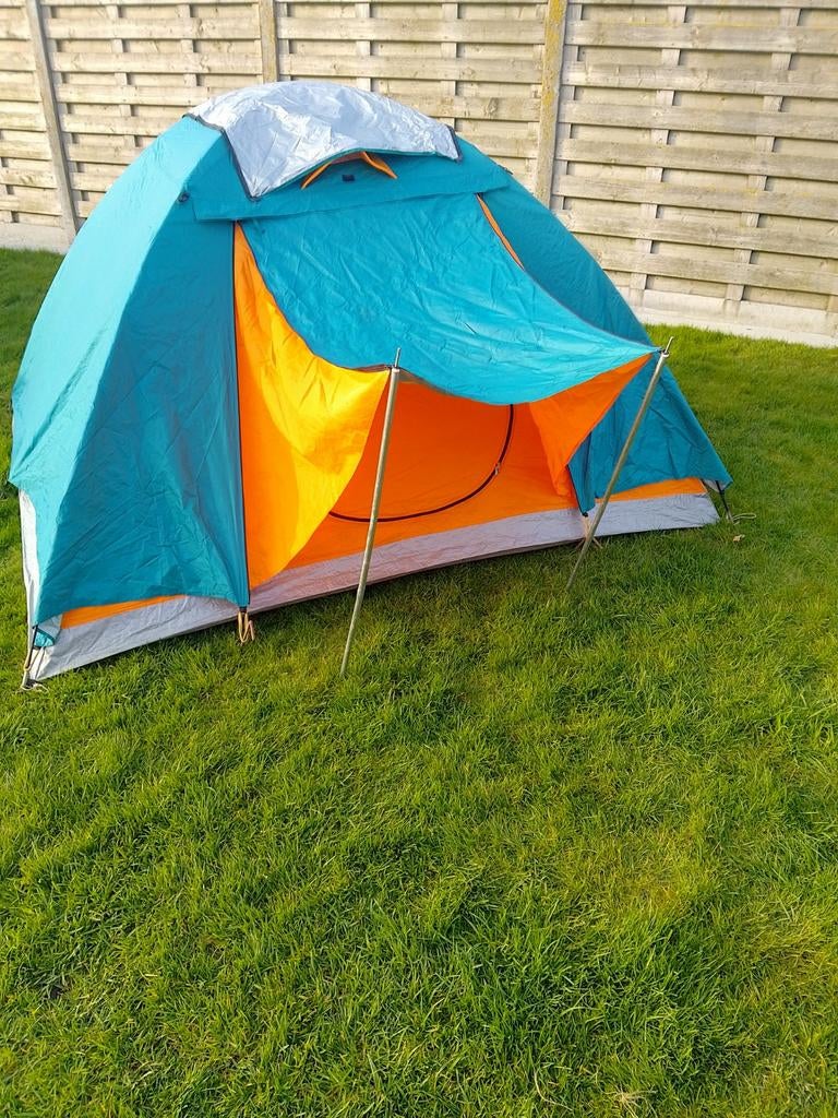 Koepeltent voor twee personen, Caravans en Kamperen, Tenten, Ophalen, Gebruikt, Tot en met 2