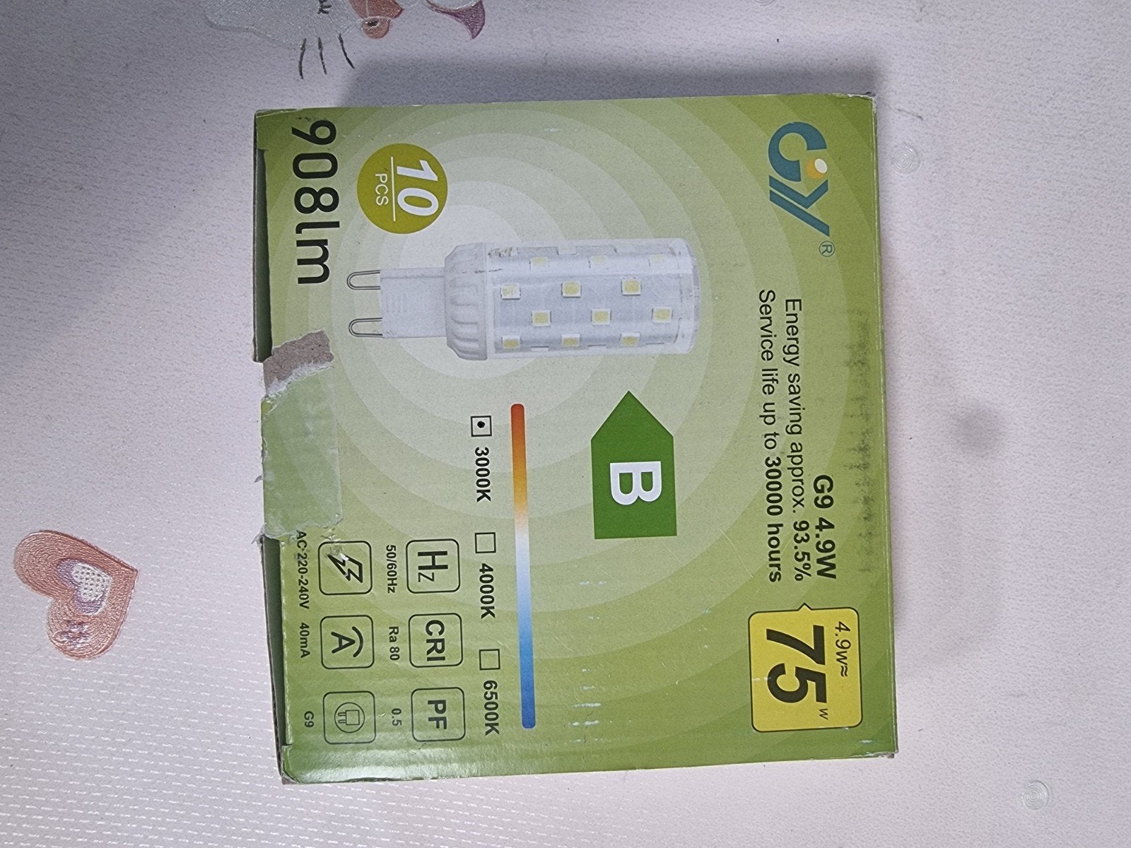 Ampoules LED GYGY G9 4,9W 3000K 908lm — 10 pièces, Enlèvement ou Envoi, Null, Null, Null