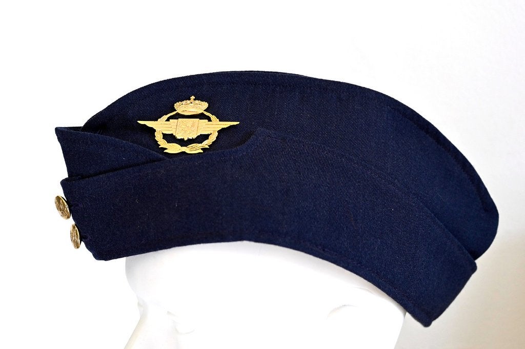 Belgische luchtmacht - officierspet, Verzamelen, Verzenden, Luchtmacht, Helm of Baret