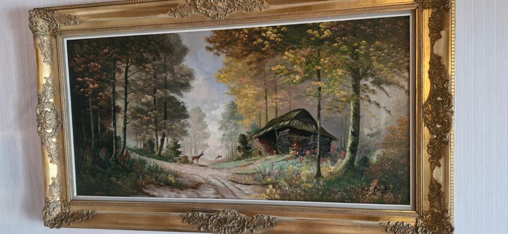 Prachtig bostafereel, Antiek en Kunst, Kunst | Schilderijen | Klassiek, Ophalen