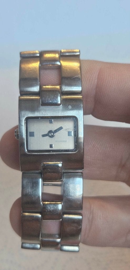 Montre Rodania Femme Rectangulaire Vintage Acier (MW84), Ophalen of Verzenden