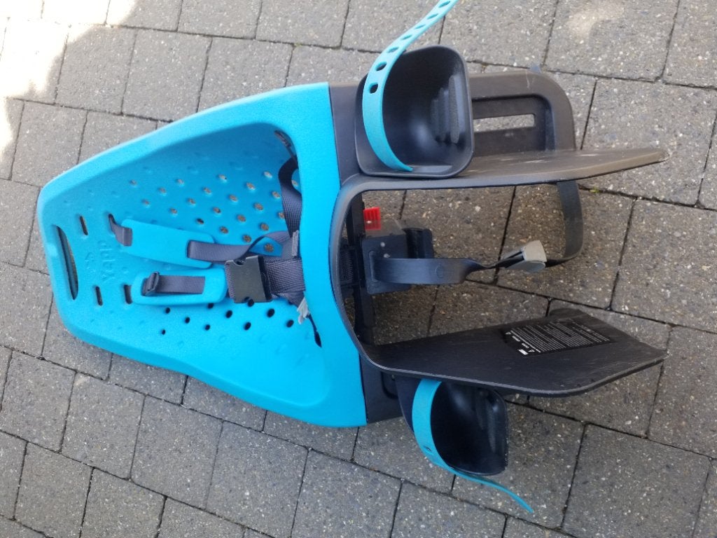 Fietsstoel + bevestiging bagagedrager voor elektrische fiets, Ophalen, Achterzitje, Voetsteuntjes, Yepp (Thule)