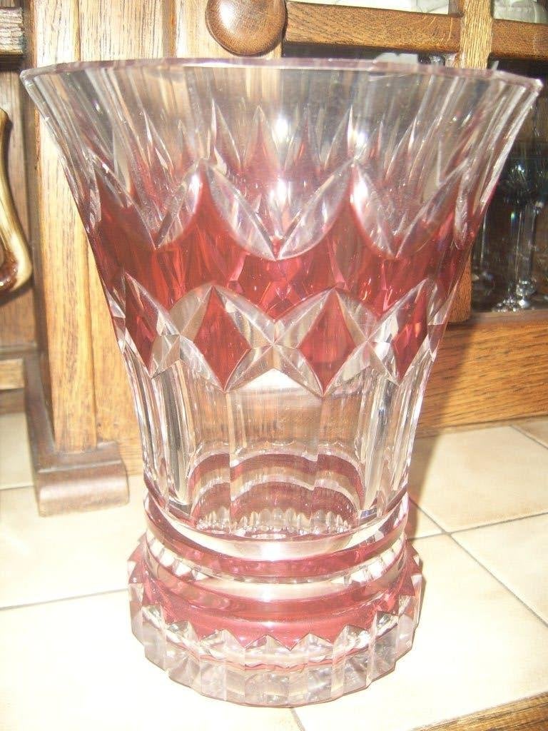 2 superbes vases en cristal du val saint lambert, Antiquités & Art, Enlèvement