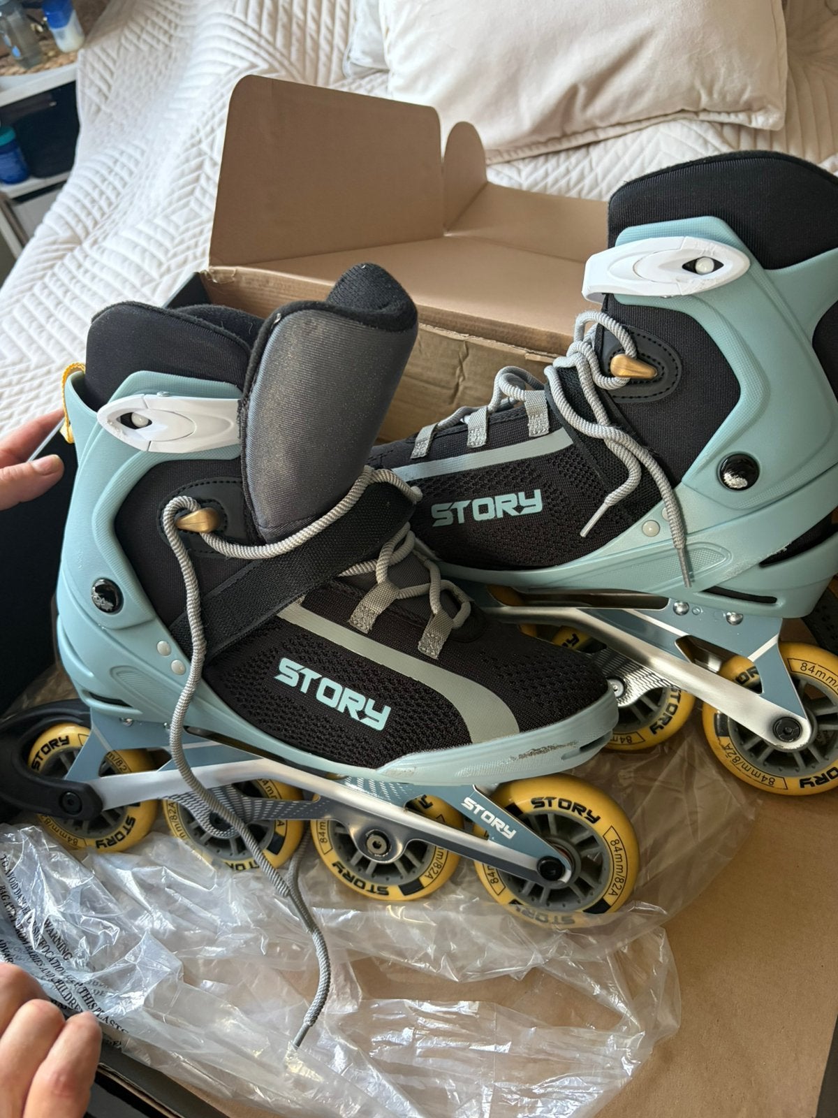 Rollschatsen, Verstelbaar, Zo goed als nieuw, Inline skates 4 wielen, Dames
