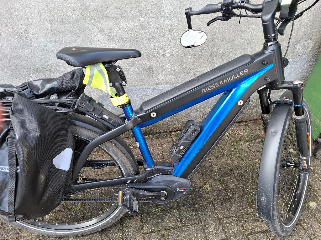 Riese & Muller Speedpedelec  M/L  Blauw, Fietsen en Brommers, Gebruikt, 51 tot 55 cm, 50 km per accu of meer, Ophalen