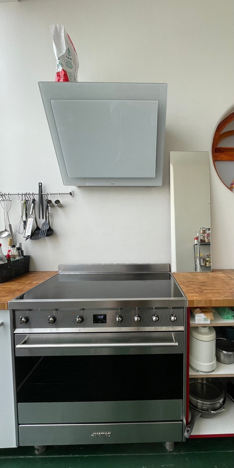 Smeg RVS inductie met grote oven, Enlèvement, Comme neuf, Induction
