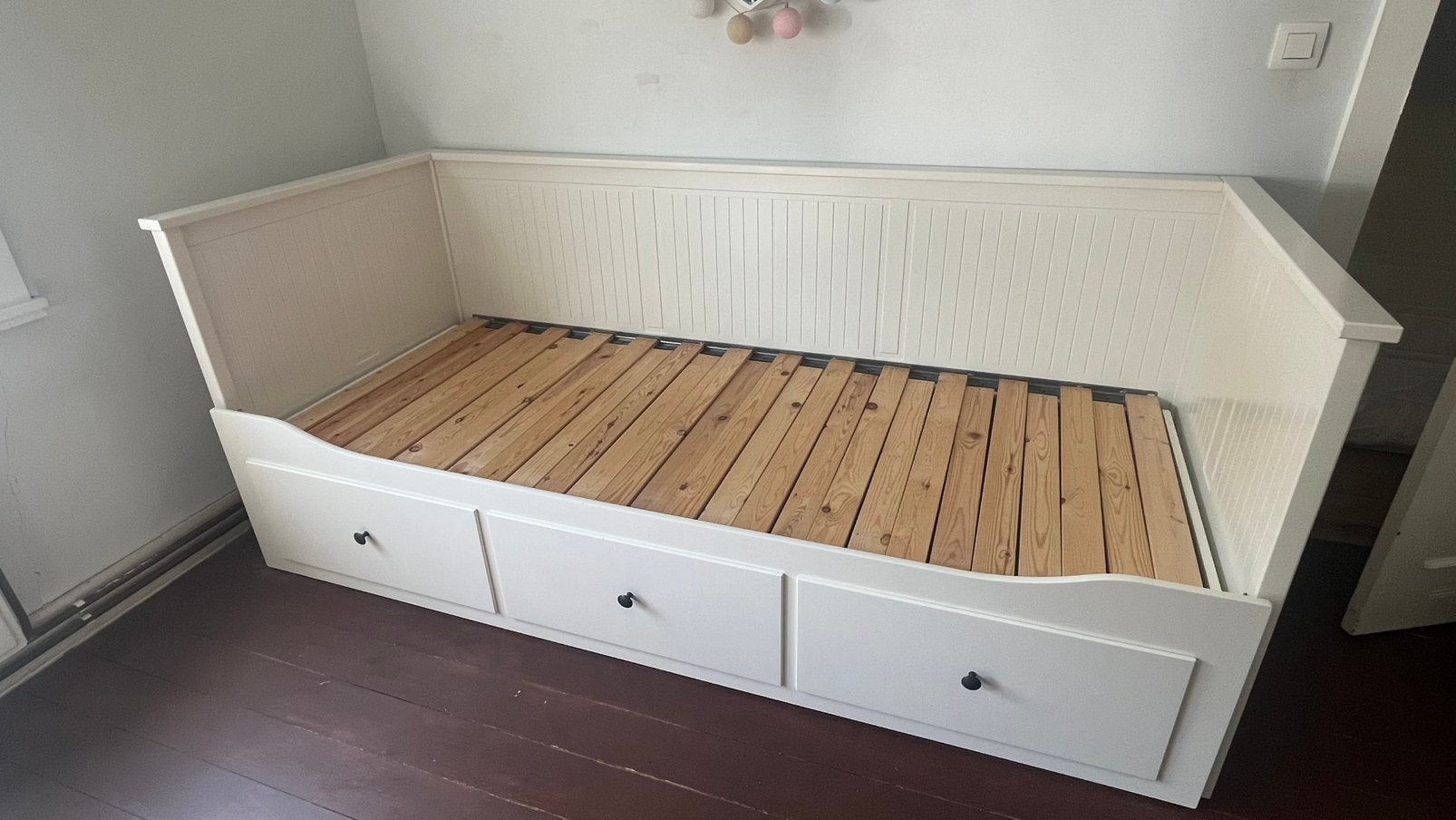 Lit Ikea (Hemnes) 80x200 cm, Maison & Meubles, 200 cm, Blanc, Une personne, Comme neuf