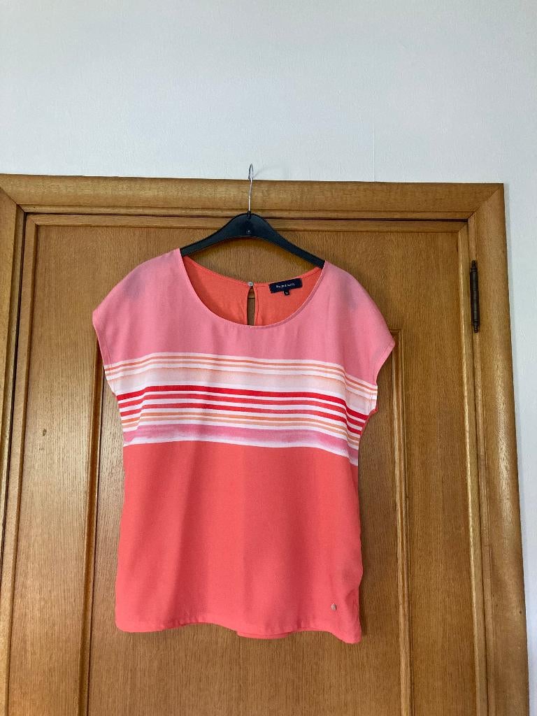 Perzikkleurig zomerbloesje in fijne stof, Terre Bleue, 38, Maat 38/40 (M), Overige kleuren, Terre Bleue, Ophalen of Verzenden