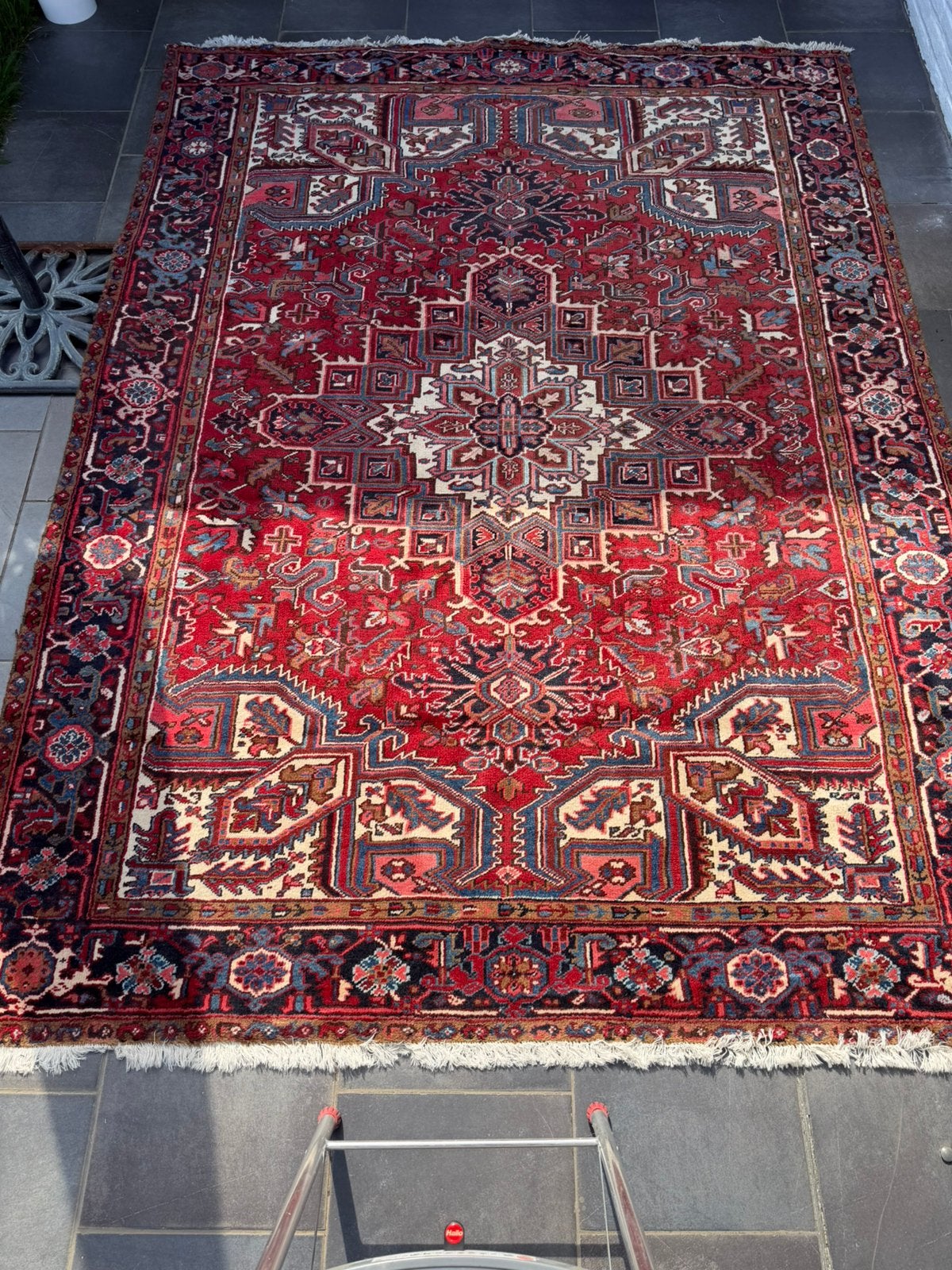 Grand tapis persan fait main HERIZ, 200 cm ou plus, 200 cm ou plus, Klassiek Handgeweven !, Comme neuf