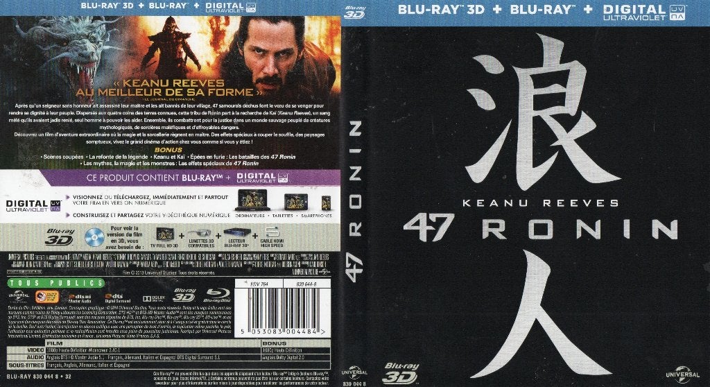 47 ronin (blu-ray 3D + blu-ray) neuf, Enlèvement ou Envoi, Comme neuf, Action