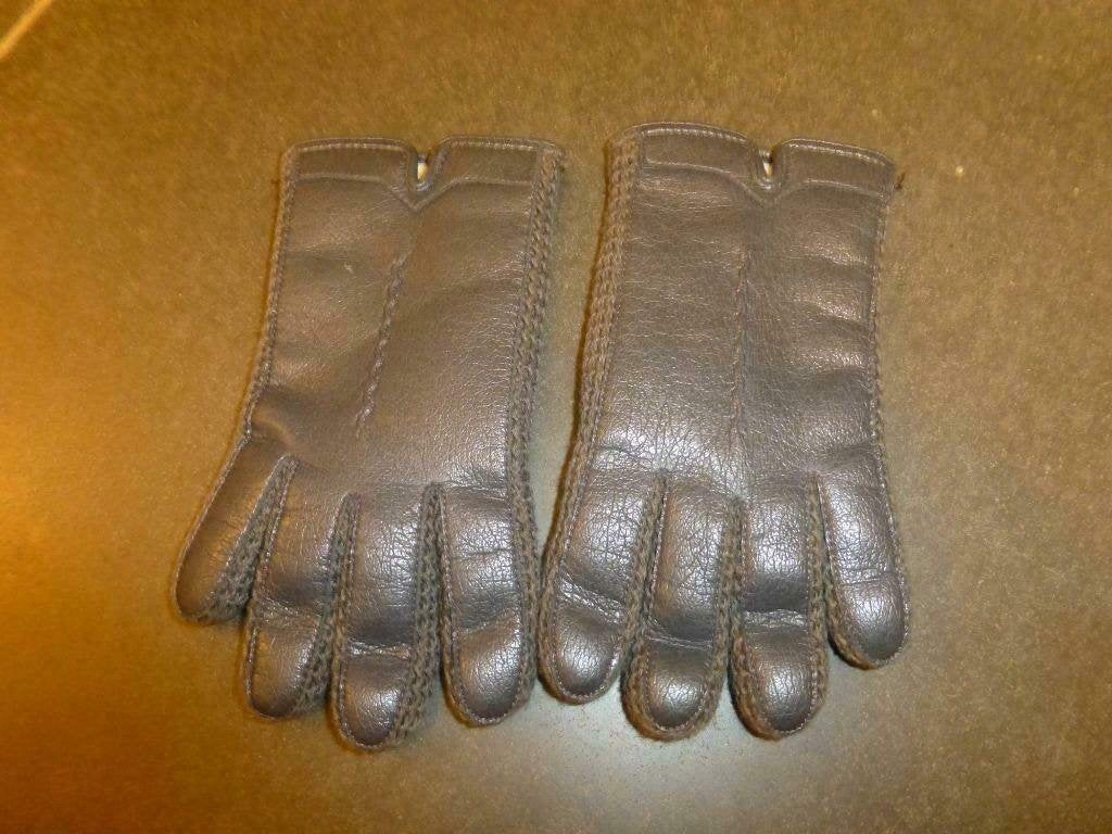 grijze retro handschoenen maat +/- 7 - 13 jaar, Garçon ou Fille, Gants, Enlèvement ou Envoi, 146 à 152