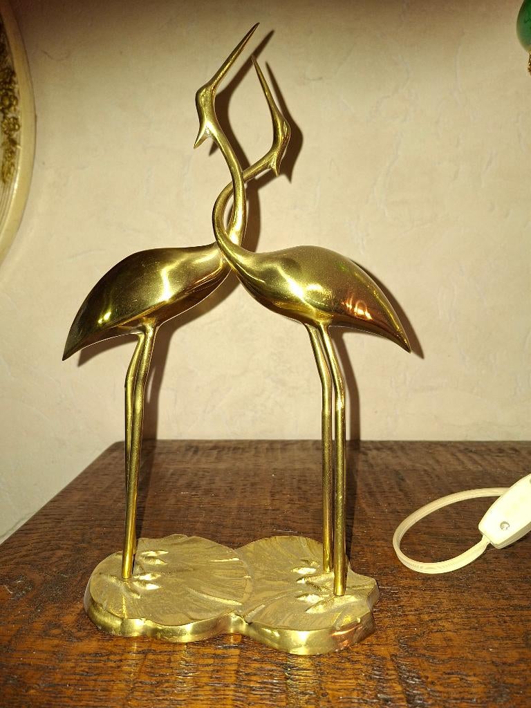 Antiek beeld kraanvogels, Antiek en Kunst, Kunst | Beelden en Houtsnijwerken, Beeld, Vogel, Minder dan 20 cm, Modern, Ophalen of Verzenden