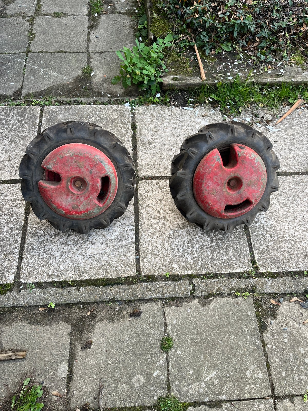 Set Motoculteur wielen 3.50-8 met gietijzeren wielgewichten, Ophalen