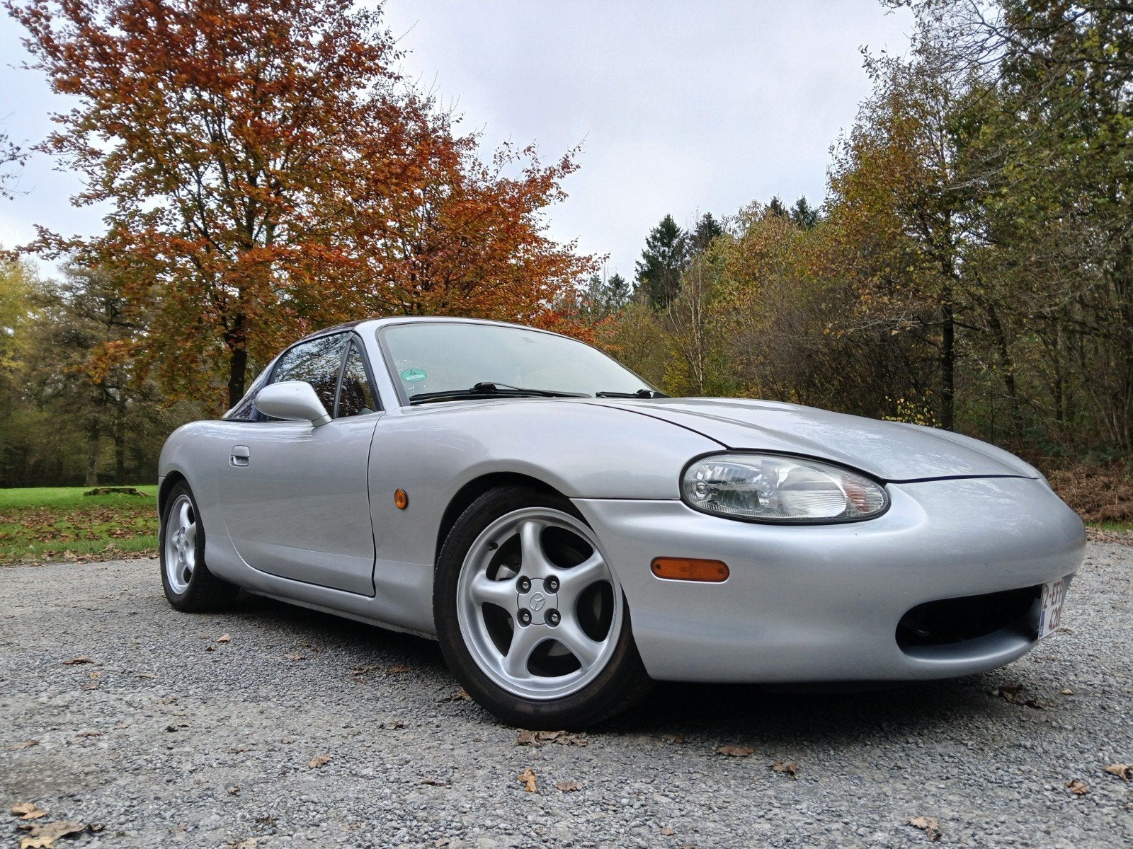 Mazda MX-5  NB, Autos, Argent ou Gris, Cabriolet, Boîte manuelle, Noir