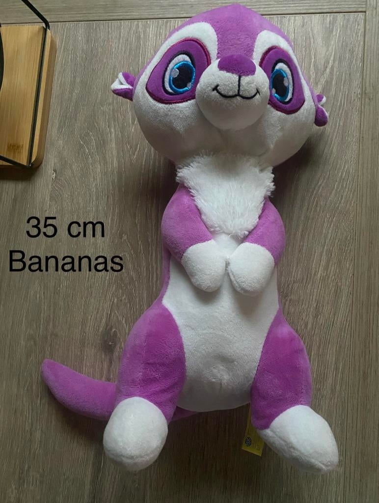 🔥 Knuffel - Paarse stokstaart - Bananas - 35 cm, Kinderen en Baby's, Speelgoed | Knuffels en Pluche, Ophalen of Verzenden, Zo goed als nieuw