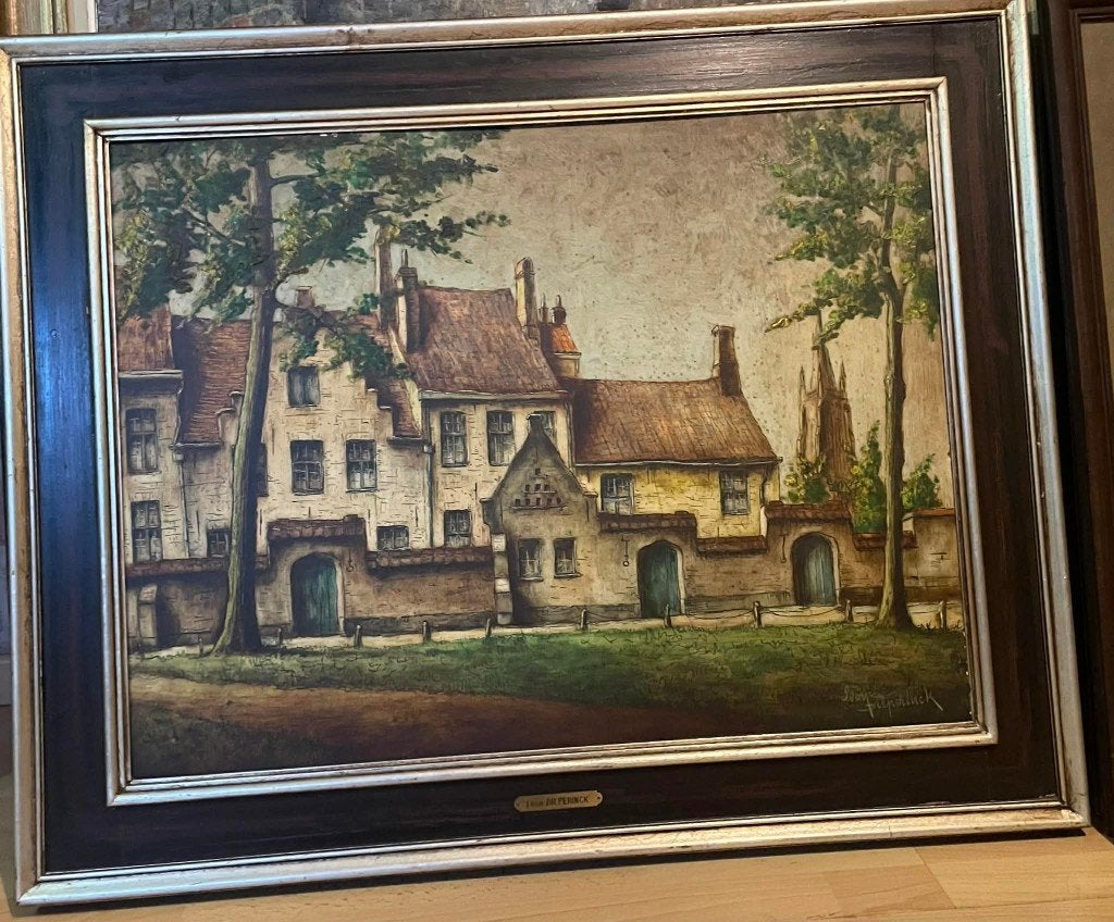 Schilderij Léon Dieperinck (1917-2010) Brugge, Ophalen