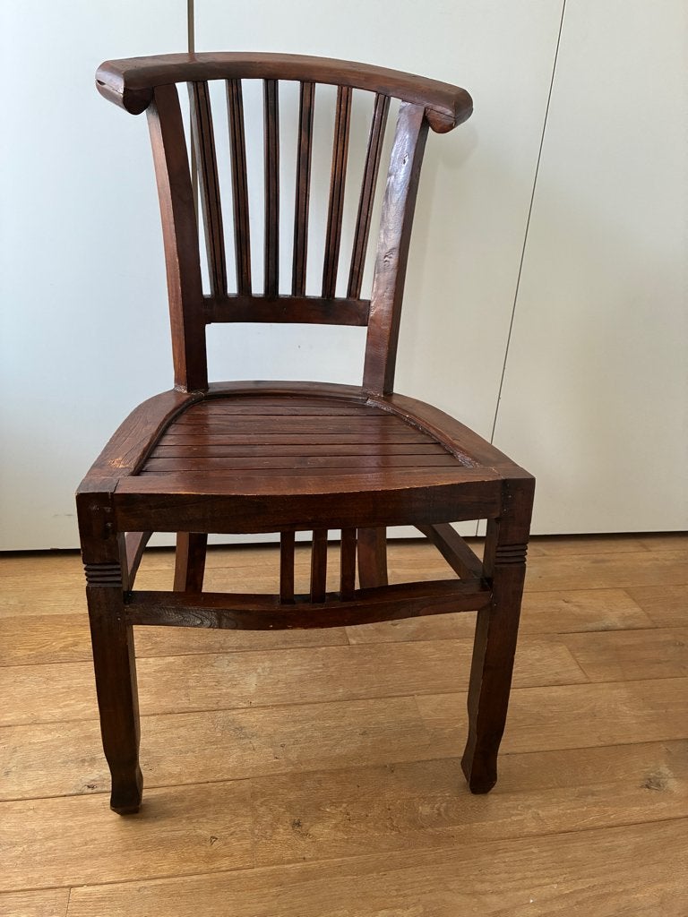 5 X Koloniale Teak stolen, Ophalen, Gebruikt, Bruin, Hout
