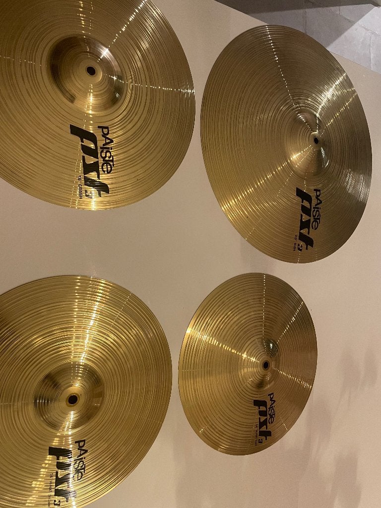 Cymbal set paiste pst3 zo goed als nieuw, Musique & Instruments, Enlèvement ou Envoi, Comme neuf, Autres marques