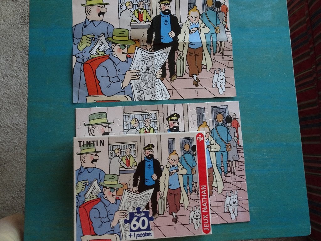 Puzzle 60 pièces Tintin - L'hôtel Cornavin, Enlèvement ou Envoi, Tintin, Utilisé, Livre ou Jeu
