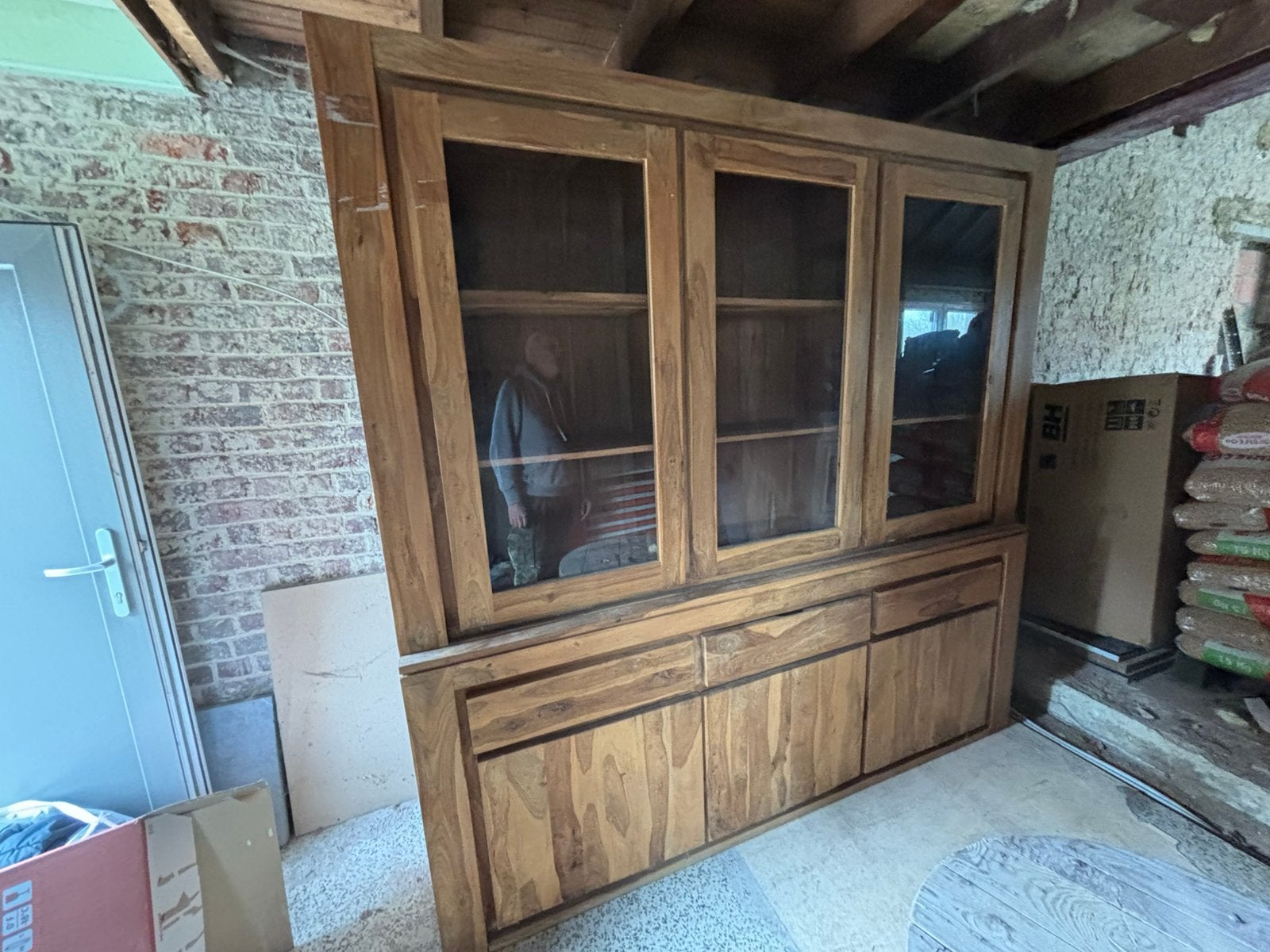 Buffet vitrine en 2 partie, Maison & Meubles, Enlèvement, Utilisé