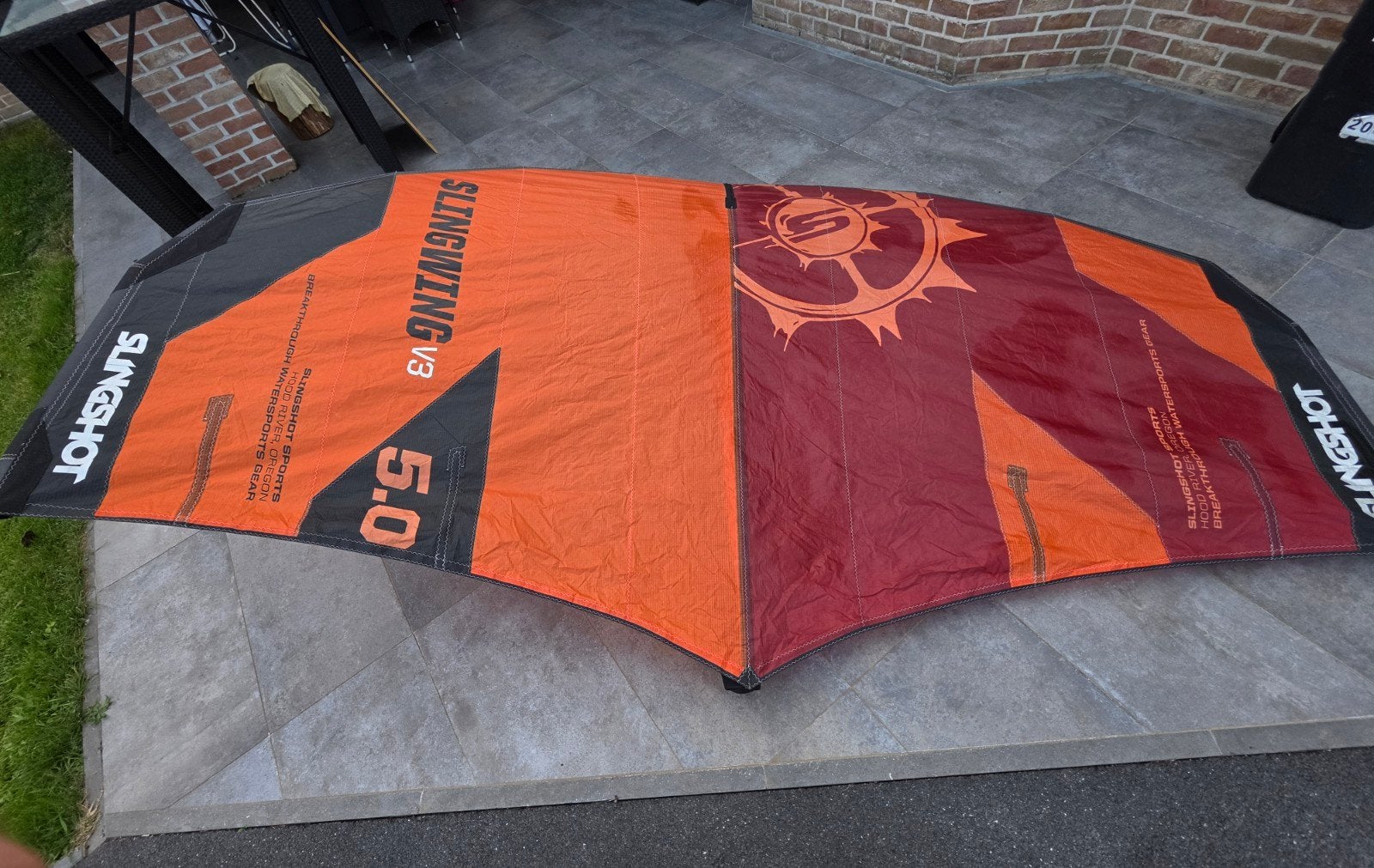 Wing Slingshot 5.0 V3, Watersport en Boten, Ophalen, Gebruikt, 5 m²