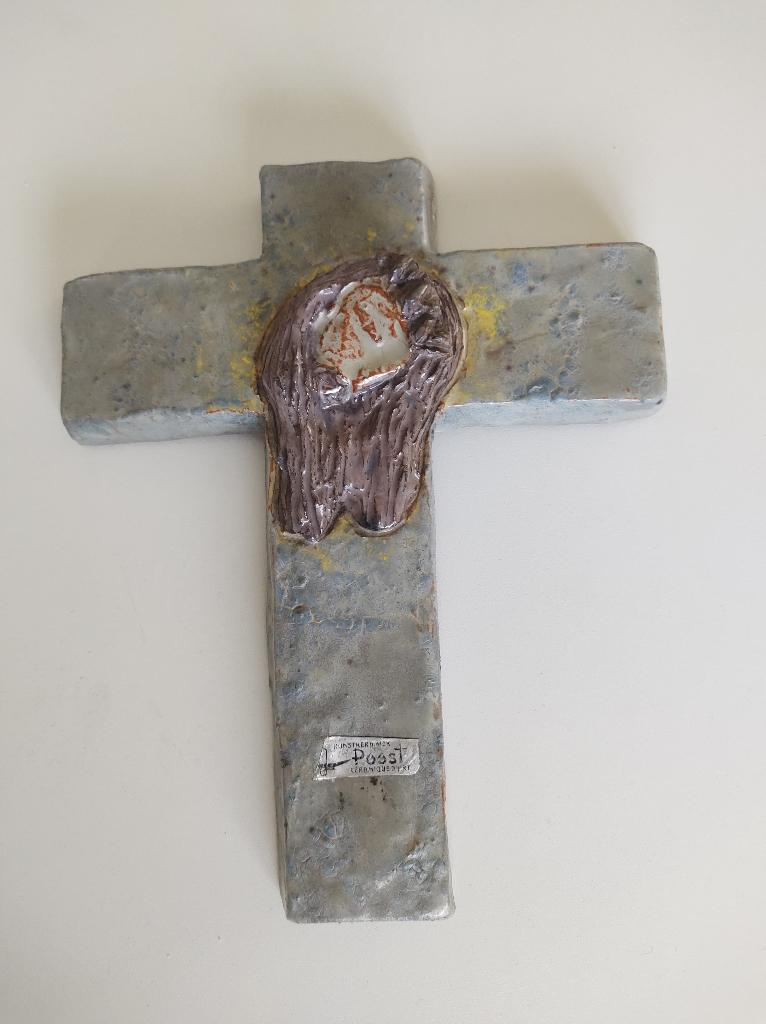 Poost - P. Oosterlinck - croix en céramique, Antiquités & Art, Art | Objets design, Enlèvement ou Envoi